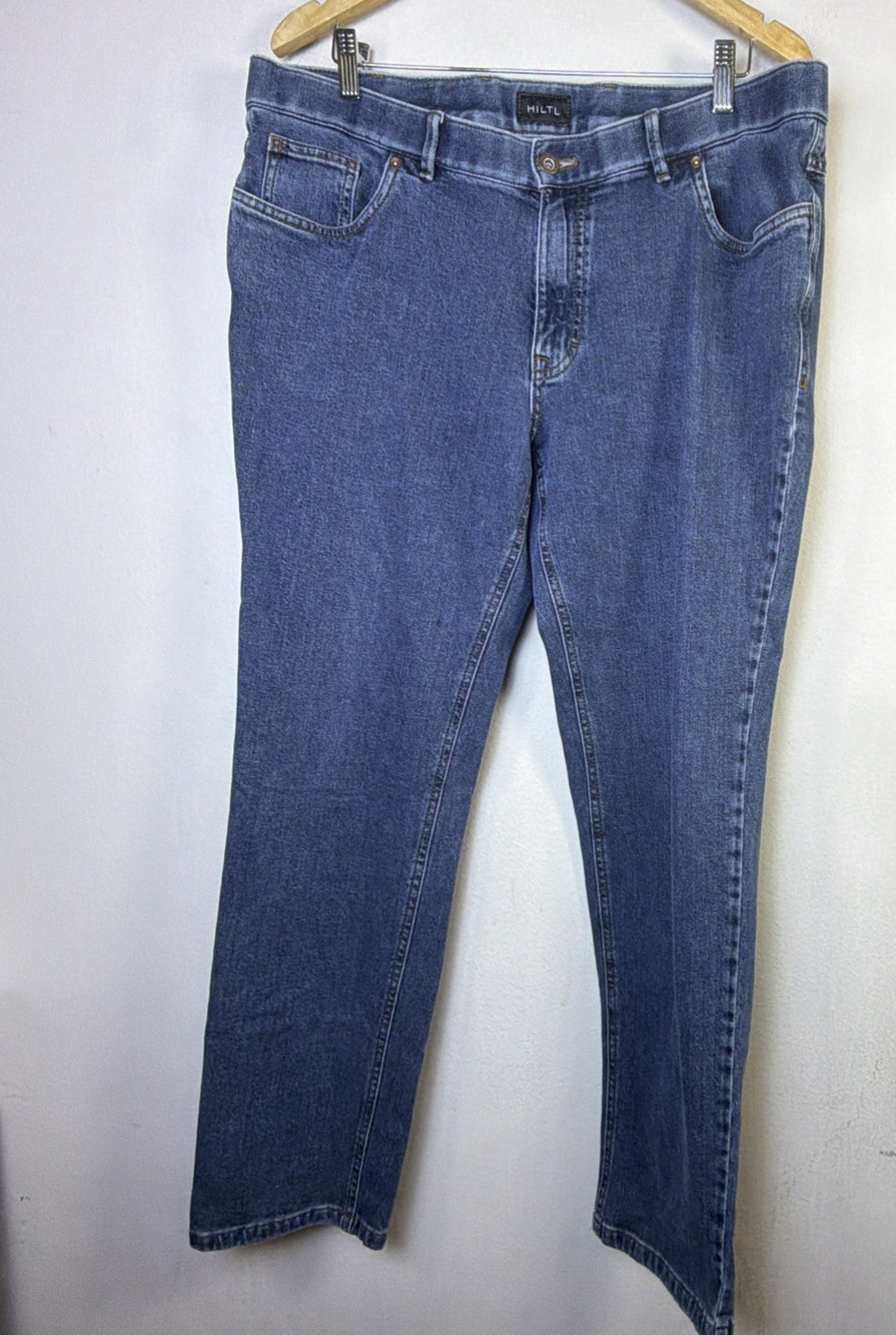 HILTL Relax Blue Cotton cashmere blend Jeans Men's Size 38 X 32 straight denim
